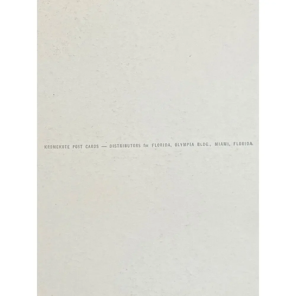Vtg RARE Kromekote B/w King-Size 9x7 Postcard #210 Coast Line Miami Beach FL SEE